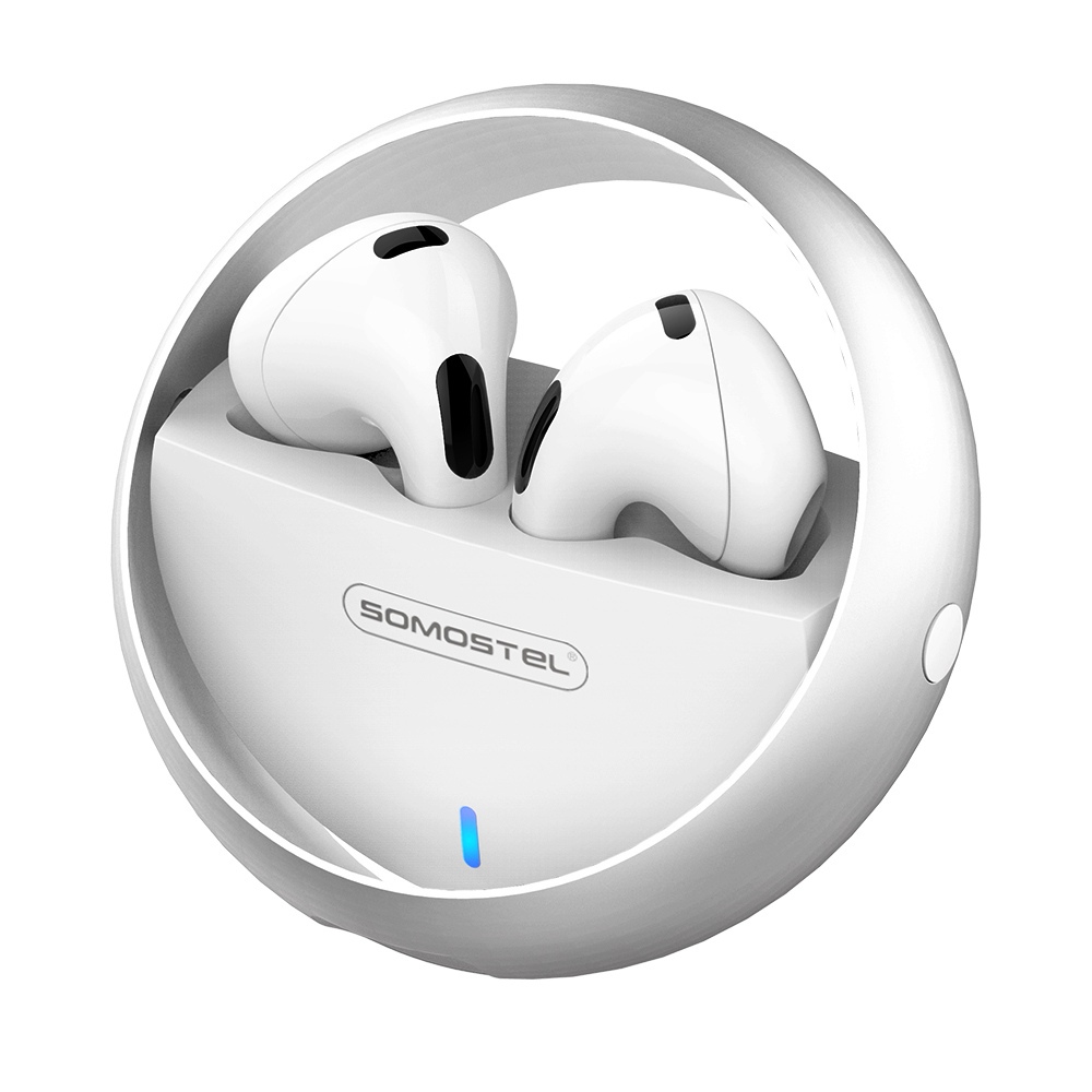 Auricular Somostel i68 inalábrico con compartimento de carga giratorio