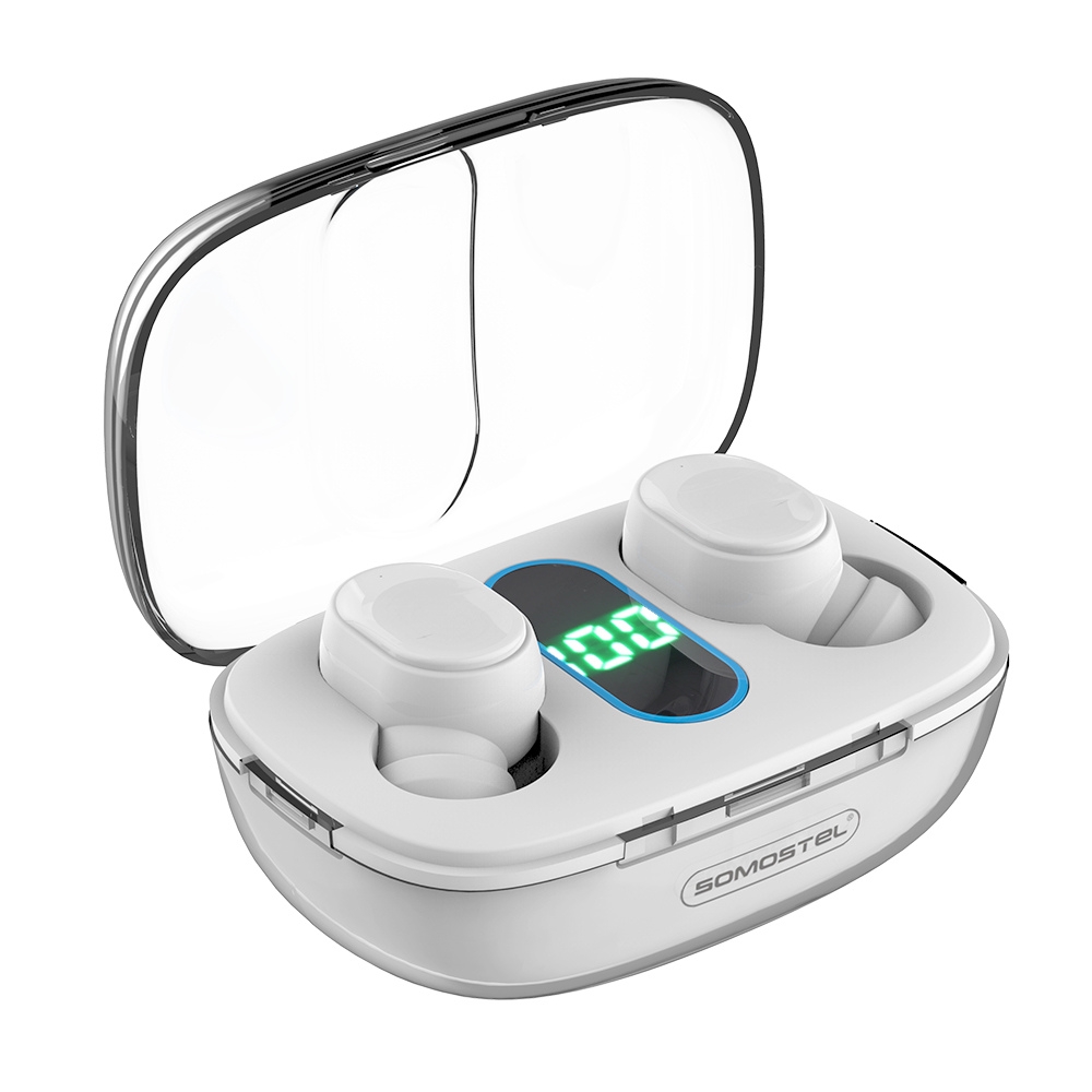 Auricular Somostel J15 inalámbrico con diseño de carcasa transparente